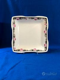 svuota tasche porta bonbon quadrato in porcellana