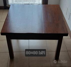 Tavolino arte povera noce