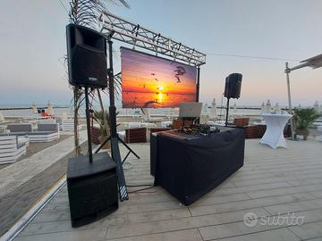 Noleggio service impianto audio luci video