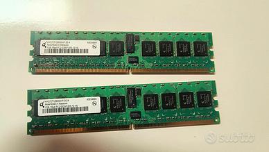 n.2 moduli Ram Qimonda DDR2 1GB pc2-5300 667mhz