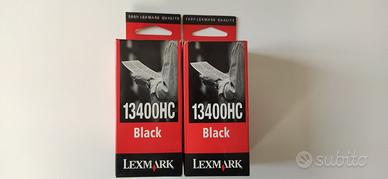 N.2 cartuccie Lexmark 13400HC Black
