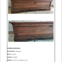 Cassapanca antiquariato '600