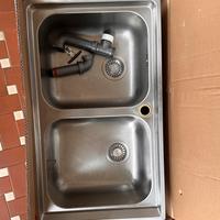 Lavello doppio acciaio Inox FRANKE con miscelatore