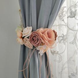 Embrasse floreale per tende fatta a mano