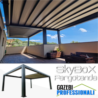 Pergotenda gazebo professionale tettoia muro casa