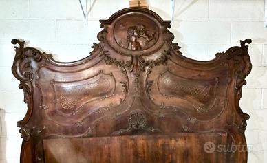 Letto matrimoniale barocco in stile Luigi XV 