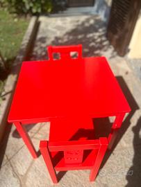 Tavolino e sedie Ikea Rosso bimbi
