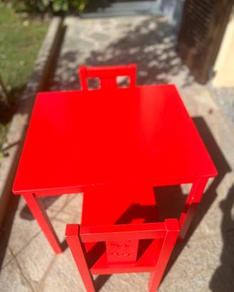 Tavolino e sedie Ikea Rosso bimbi
