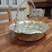 Cestino Portafrutta in metallo argentato 