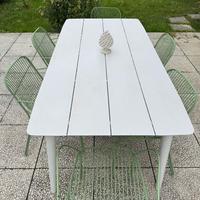 Tavolo da giardino bianco rettangolare