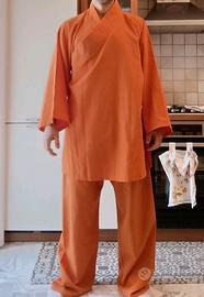 Uniforme Shaolin arancione Poliestere 175/180cm