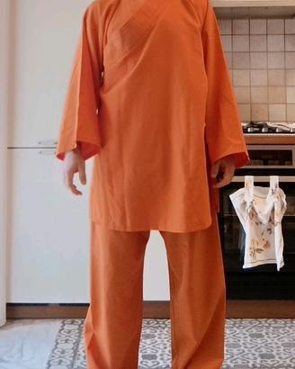Uniforme Shaolin arancione Poliestere 175/180cm