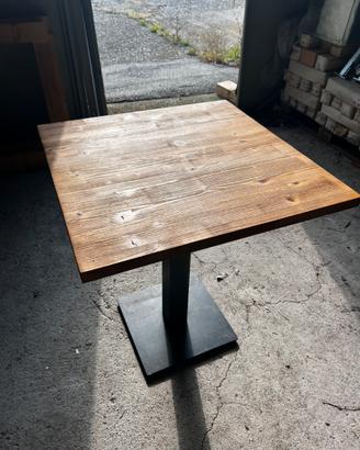 Tavoli da bar quadrati legno massiccio