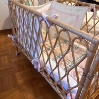 Lettino in vimini rattan usato marca Zara Home