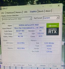 Nvidia Geforce RTX 4060 MSI