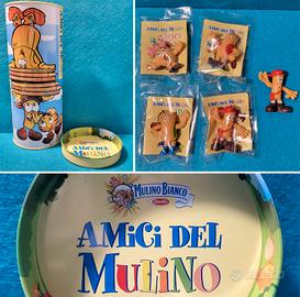 Porta Colori in Latta + 5 Amici del Mulino Bianco