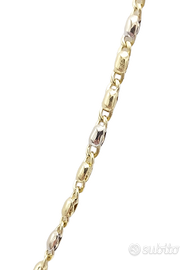 Collana da uomo realizzata in oro giallo e bianco