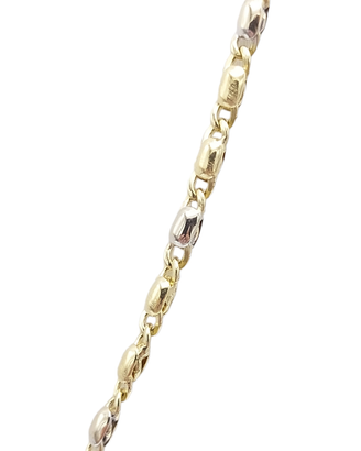 Collana da uomo realizzata in oro giallo e bianco