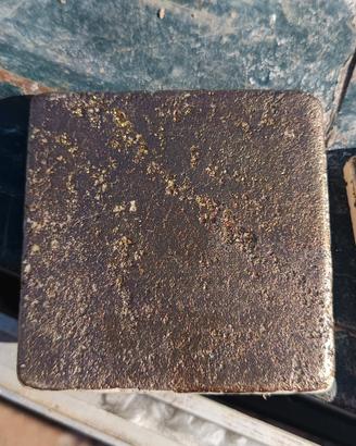 48 Piastrelle 10x10cm travertino smaltato bronzo