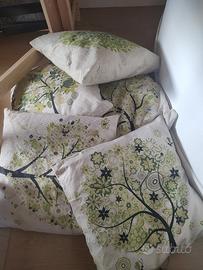 5 cuscini nuovi con disegni di alberi 