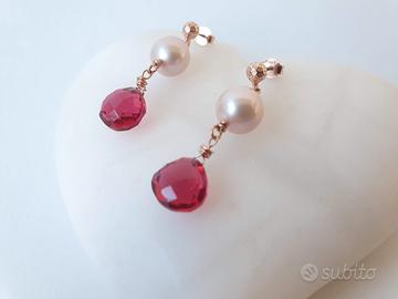 Orecchini in argento 925 placcati in oro rosa