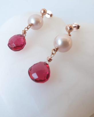 Orecchini in argento 925 placcati in oro rosa