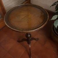 Sgabello ornamentale antico legno rovere