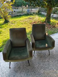 Coppia poltrone vintage anni 50 - 60
