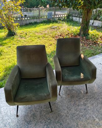 Coppia poltrone vintage anni 50 - 60