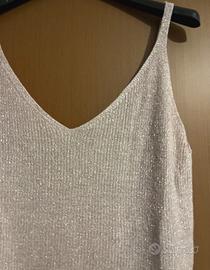 Canottiera rosa brillantini