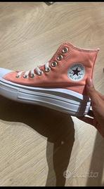 Converse plattform rosa