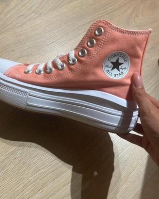 Converse plattform rosa