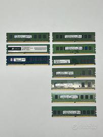 RAM pc DDR4 e DDR3 56GB totali