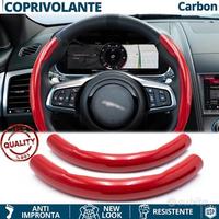 COPRIVOLANTE Rosso per JAGUAR in FIBRA CARBONIO