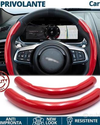 COPRIVOLANTE Rosso per JAGUAR in FIBRA CARBONIO