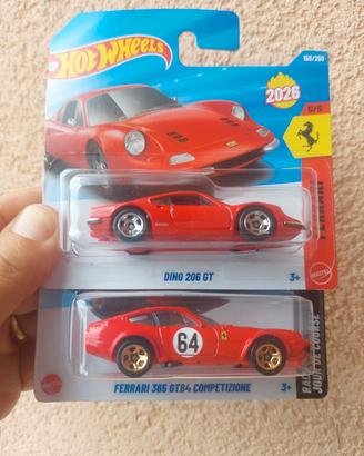 hotwheels Ferrari Dino + 365 gbt4 competizione ros