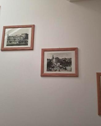 4 QUADRI CON STAMPE DI GENOVA E SANREMO INIZI '900