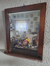 Specchio da bagno in legno anni ‘30 - ‘40