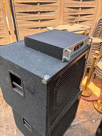 Coppia di subwoofer passivi + amplificatore