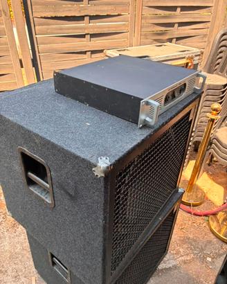 Coppia di subwoofer passivi + amplificatore