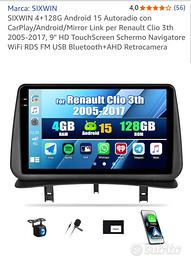 Autoradio Android CarPlay per Clio 2005-2017