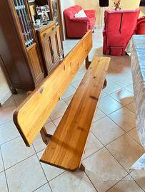 Set di 2 Panche in abete (legno massello)