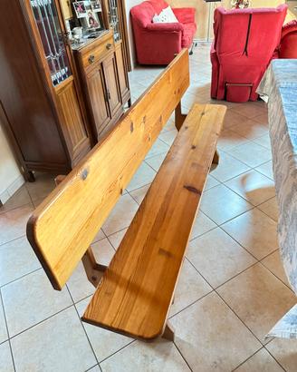 Set di 2 Panche in abete (legno massello)