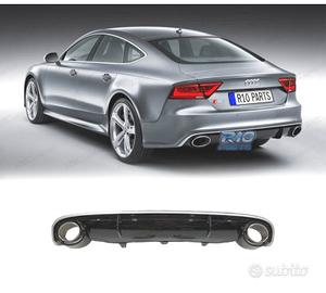 DIFFUSORE AUDI A7 12-15 LOOK RS7 + TERMINALI DI SC