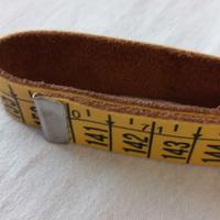 Braccialetto Metro in Pelle Marrone Giallo