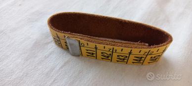 Braccialetto Metro in Pelle Marrone Giallo