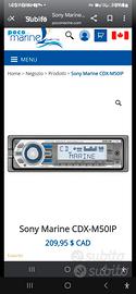 CDX-M50 IP Marine AM/FM CD Player Radio I-POD