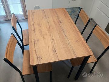 tavolo 110 x 70 cm con 4 sedie
