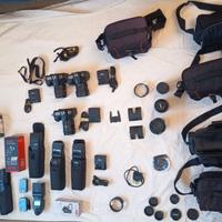 Attrezzatura fotografica Nikon e Canon
