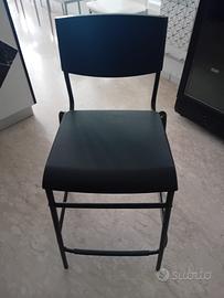 4 sgabelli neri in plastica